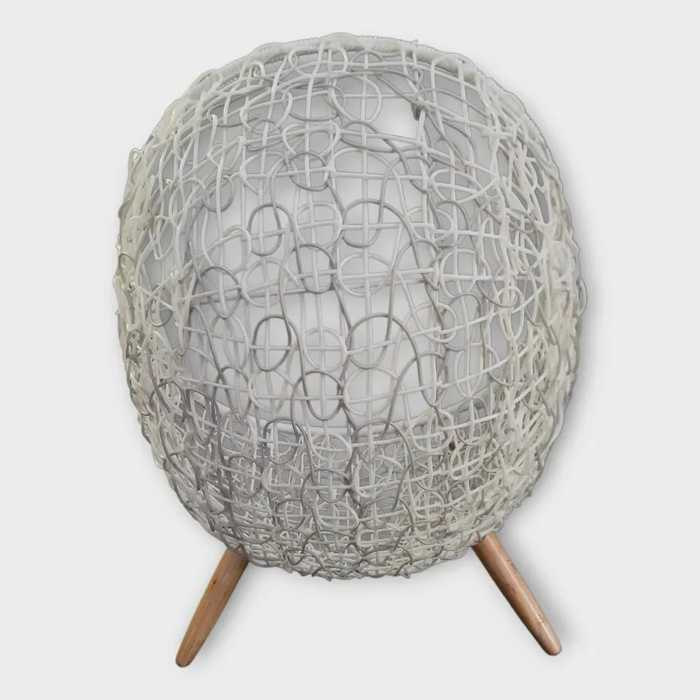 Puppy Pets Small Dogs Rattan Basket Wicker Egg Lounge Chair White Waterproof